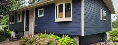 composite siding on home