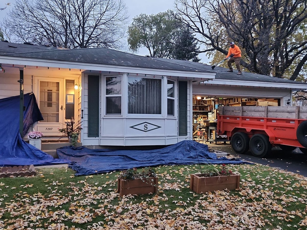 roof project on Knox Avenue North Brooklyn Park, Minnesota