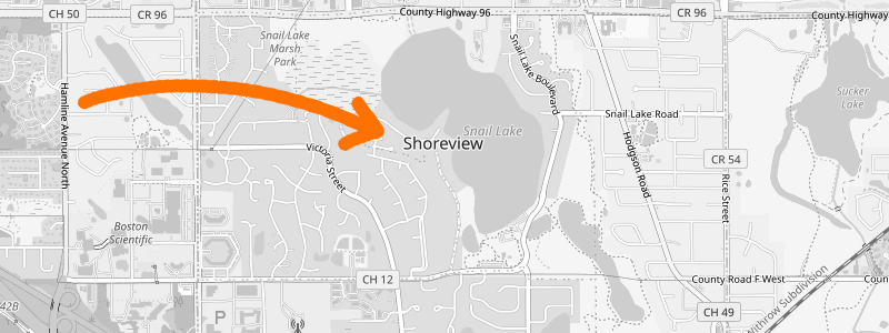 map of shoreview