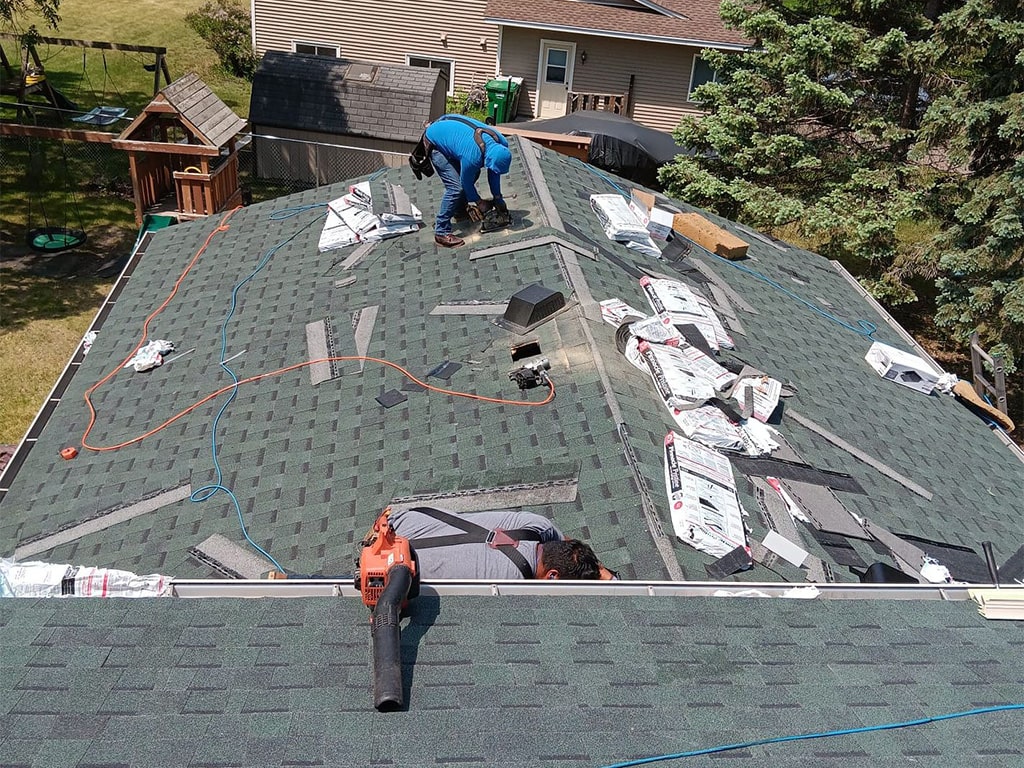 reroofing project in shoreview-min