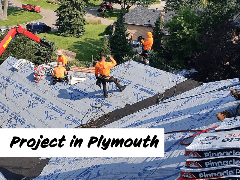 roofing project on rosewood lane in plymouth