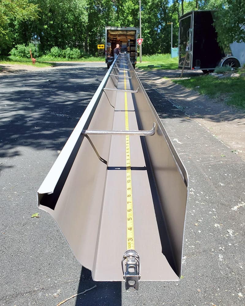 k style gutter being made in street
