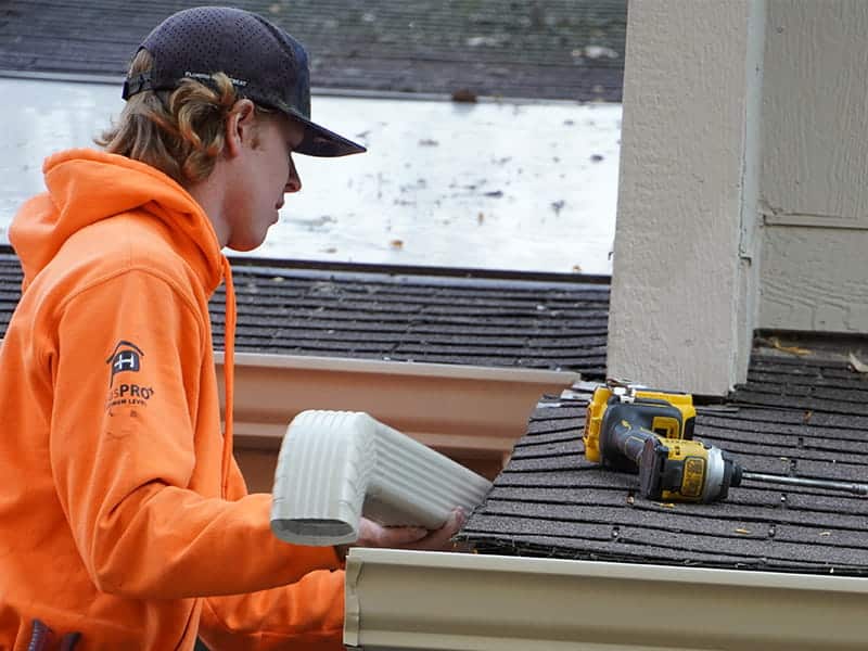 jacob replacing downspout