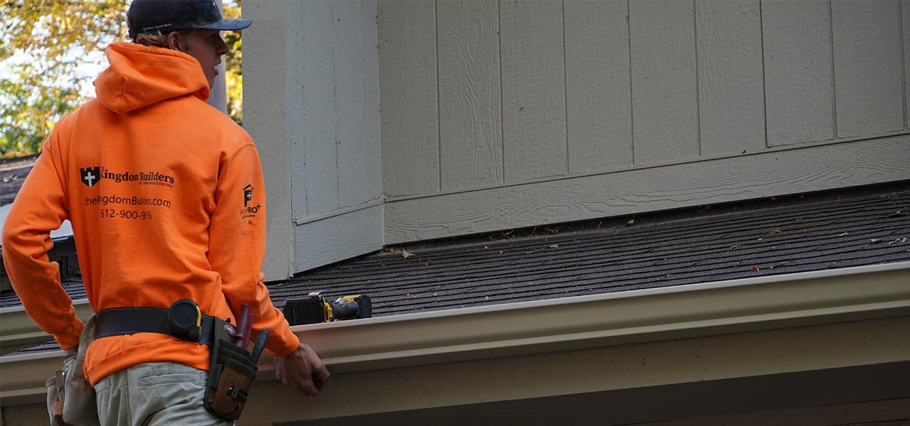 installing gutter on low garage roof