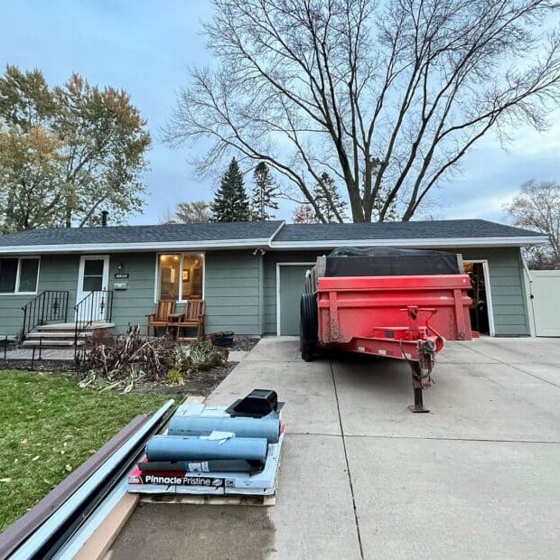 Roof and Gutter Job in Minnetonka, MN. House has new roof on it.